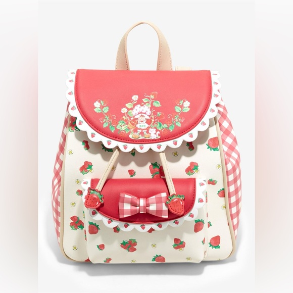 ❗️SOLD❗️NWT Strawberry Shortcake Gingham Mini Backpack - Picture 2 of 9